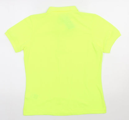 James & Nicholson Womens Yellow  Polyester Basic Polo Size M Collared - work wear