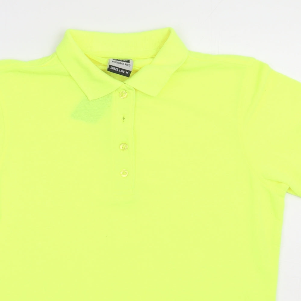 James & Nicholson Womens Yellow  Polyester Basic Polo Size M Collared - work wear