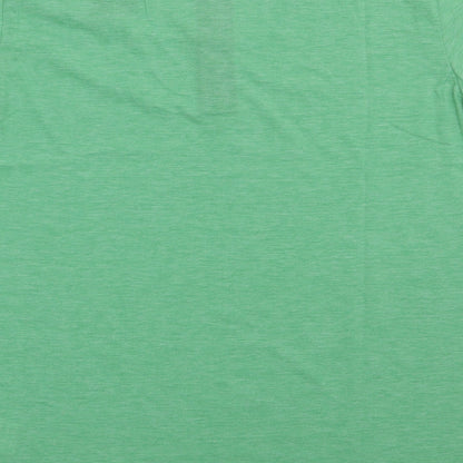 James & Nicholson Mens Green  Polyester  Polo Size L Collared Button
