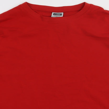 James & Nicholson Mens Red  Cotton Pullover Sweatshirt Size L   - work wear