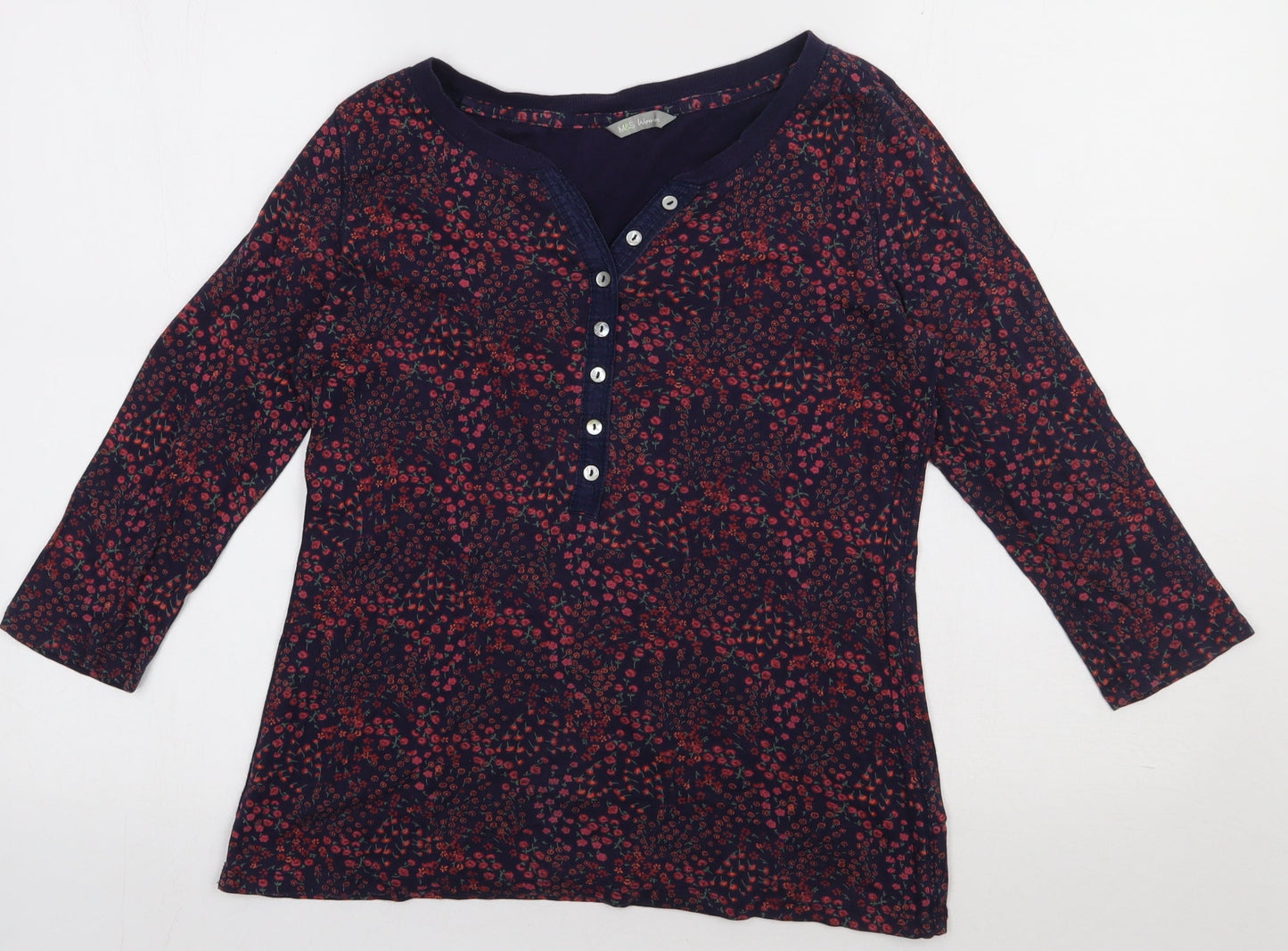 Womens UK Size 10 Marks and Spencer Blue Pullover Sweatshirt