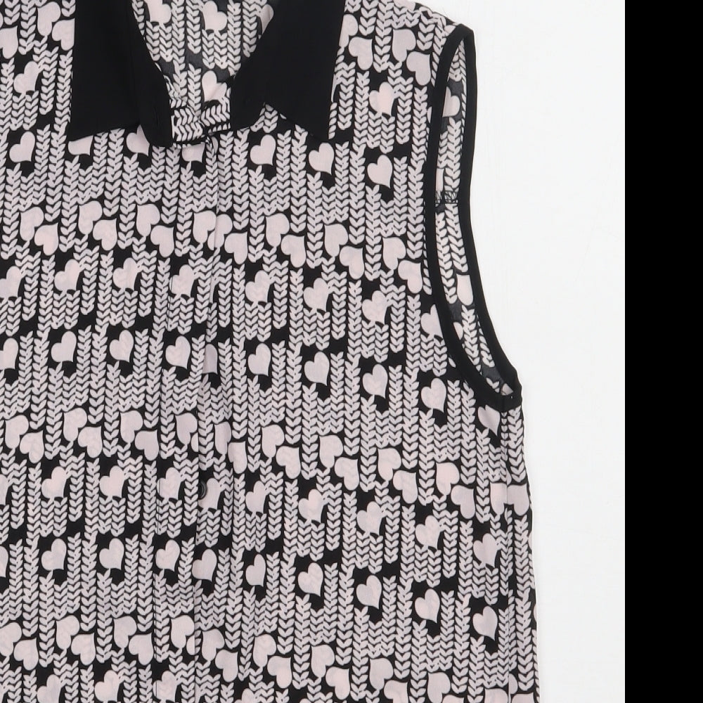 Womens UK Size 10 Dorothy Perkins Pink Basic Button-Up