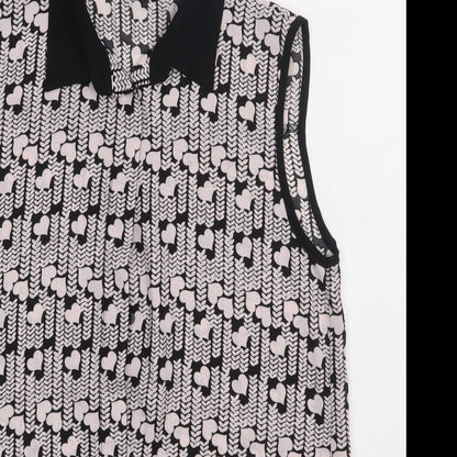 Womens UK Size 10 Dorothy Perkins Pink Basic Button-Up