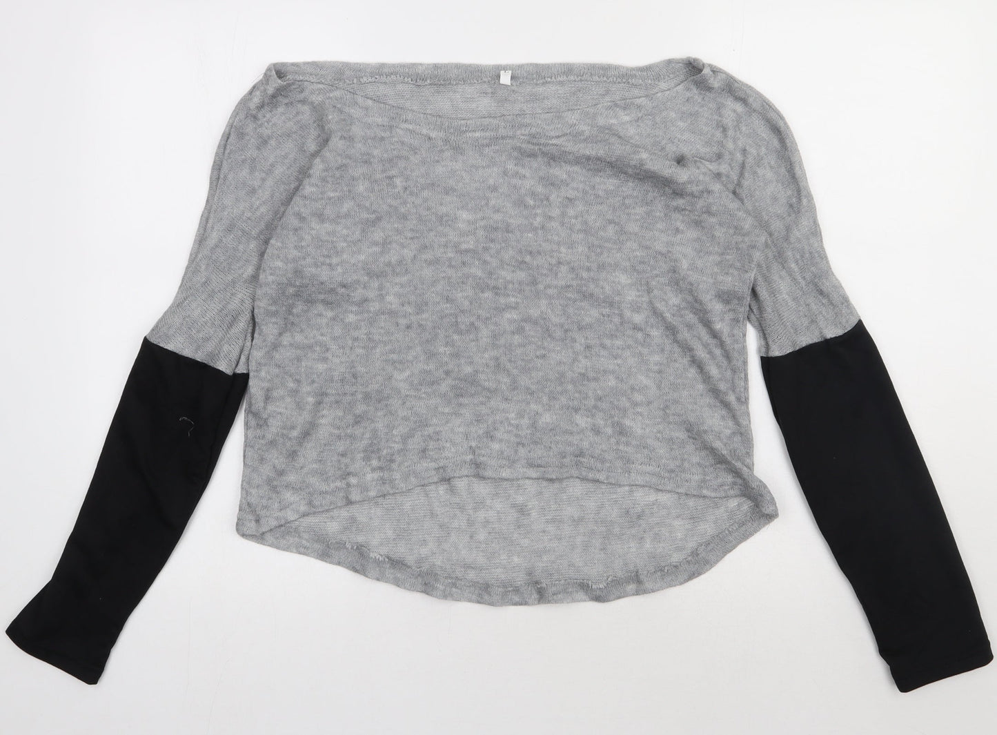 preorn Womens Grey  Polyester Pullover Sweatshirt Size L  Pullover