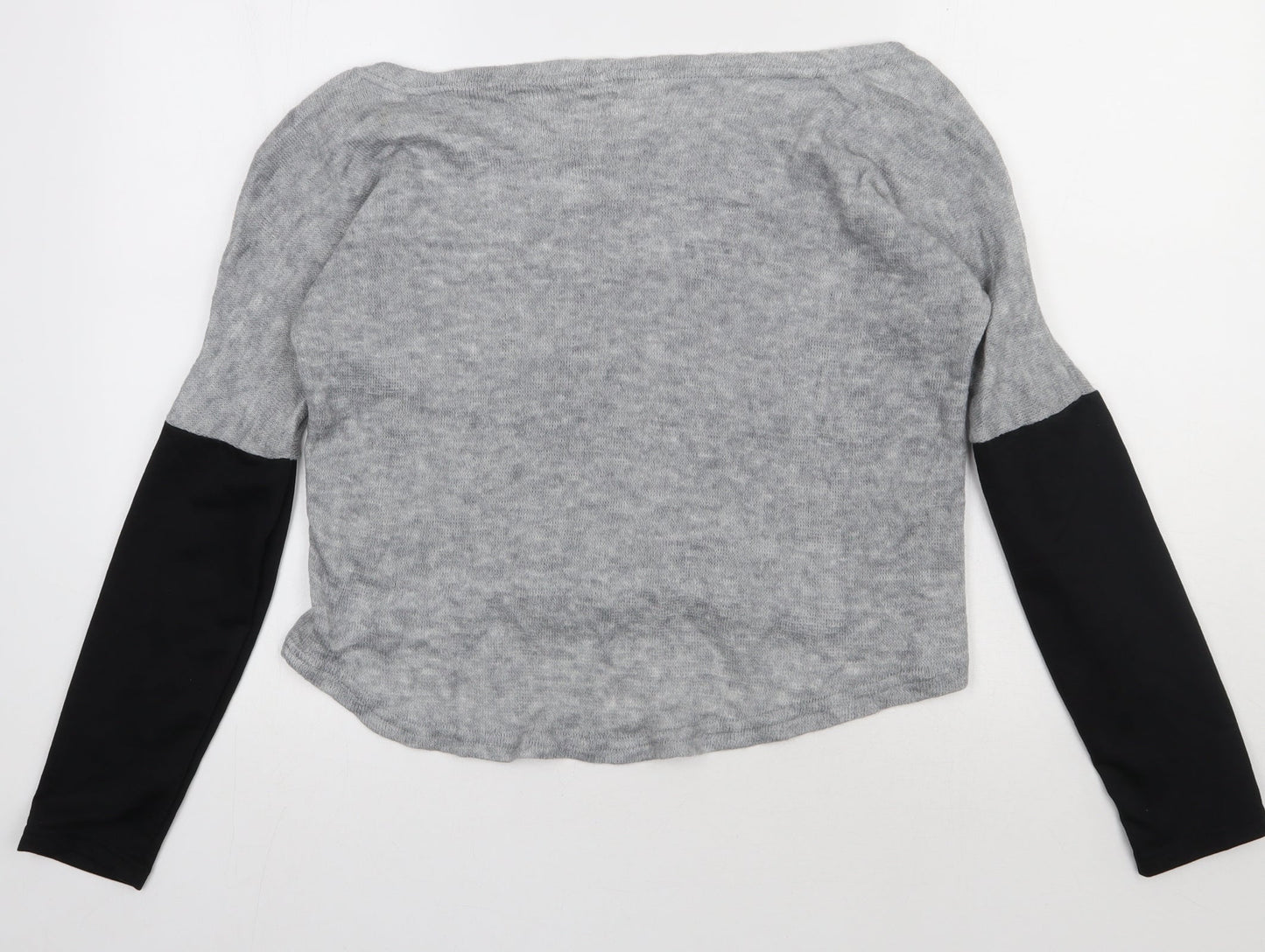 preorn Womens Grey  Polyester Pullover Sweatshirt Size L  Pullover