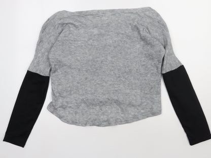preorn Womens Grey  Polyester Pullover Sweatshirt Size L  Pullover