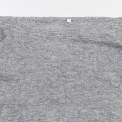 preorn Womens Grey  Polyester Pullover Sweatshirt Size L  Pullover
