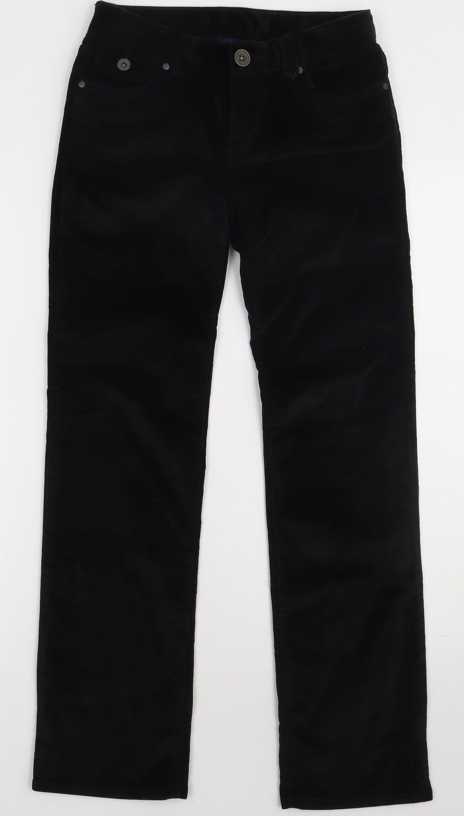 Gap Girls Black  Cotton Capri Trousers Size 12 Years  Regular Button