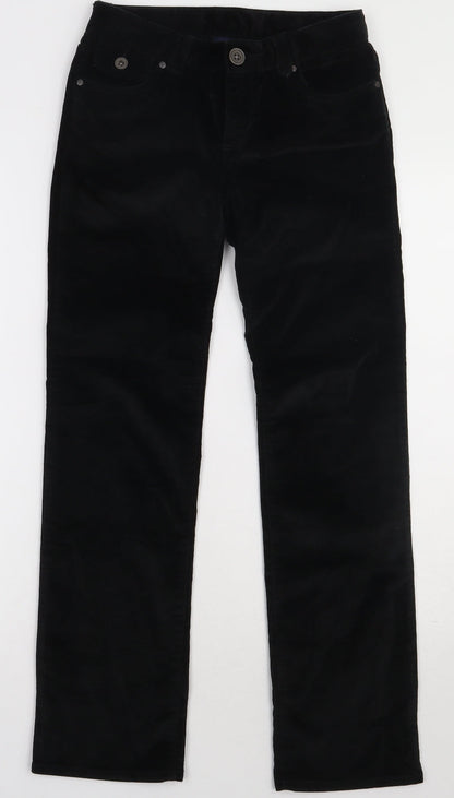 Gap Girls Black  Cotton Capri Trousers Size 12 Years  Regular Button