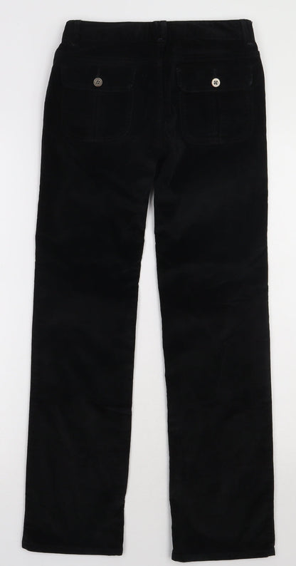 Gap Girls Black  Cotton Capri Trousers Size 12 Years  Regular Button