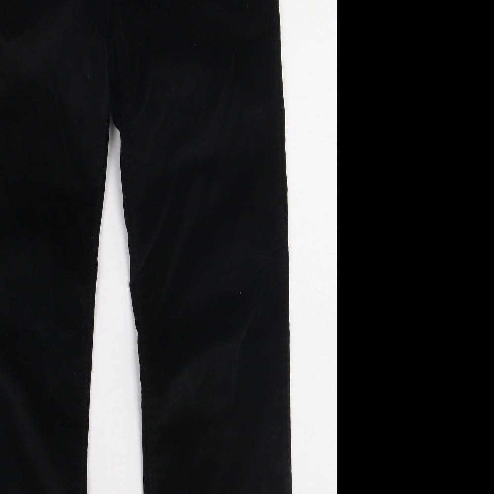 Gap Girls Black  Cotton Capri Trousers Size 12 Years  Regular Button