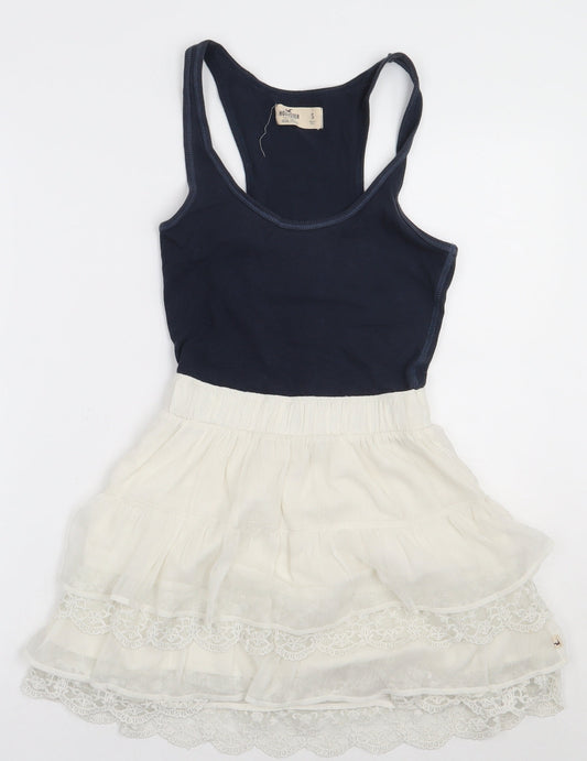 Hollister Womens Blue  Polyester A-Line  Size S  Scoop Neck Pullover