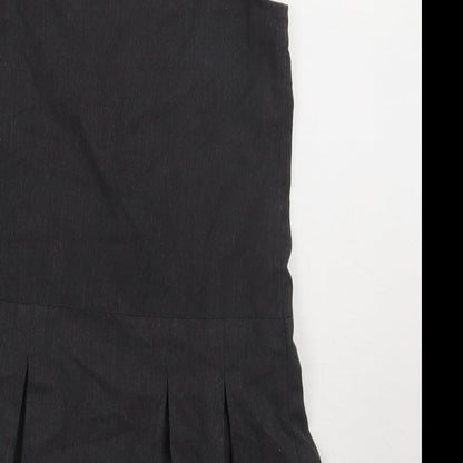 Preworn Girls Grey  Polyester A-Line  Size 4-5 Years  Scoop Neck Zip - school Wear