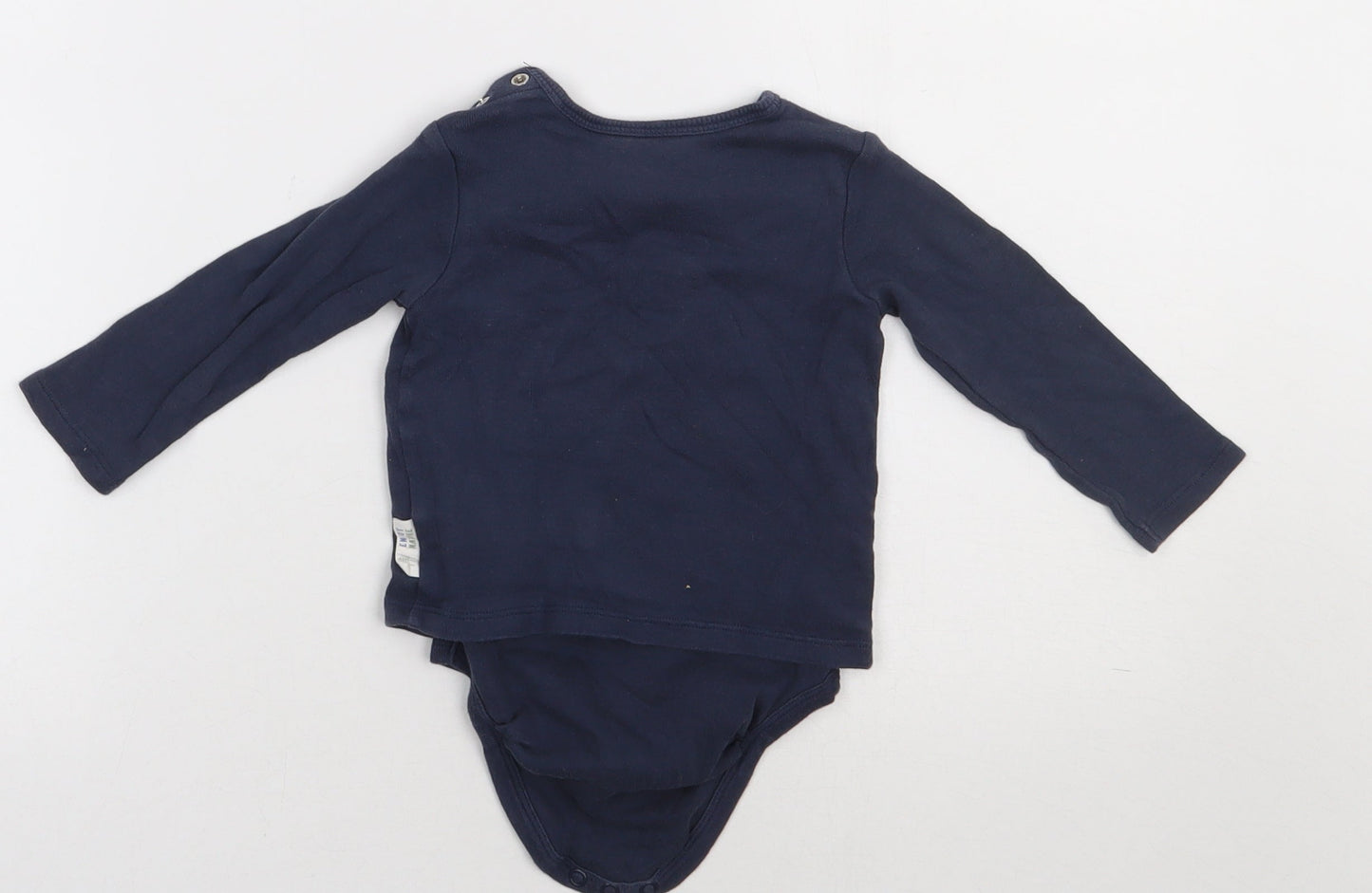 Lupilu Baby Blue Geometric Cotton Babygrow One-Piece Size 6-9 Months  Buckle