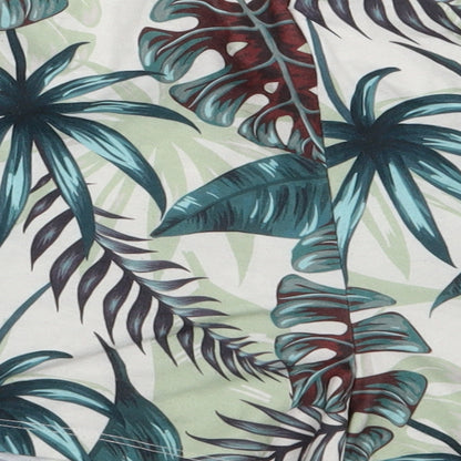 ASOS Womens Green Geometric Polyester Sweat Shorts Size 8 L3 in Regular