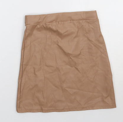 MISSYEMPIRE Womens Brown  Polyester A-Line Skirt Size 8