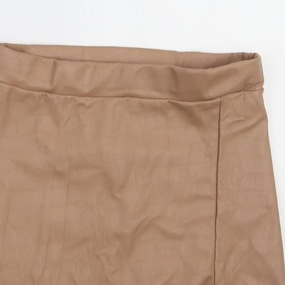 MISSYEMPIRE Womens Brown  Polyester A-Line Skirt Size 8