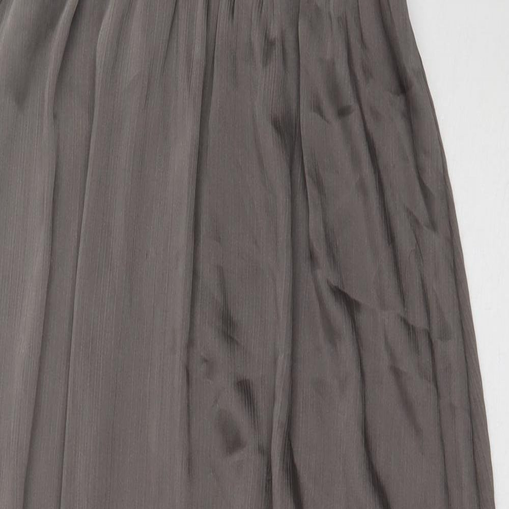 H&M Womens Brown  Polyester A-Line  Size 6  V-Neck Pullover