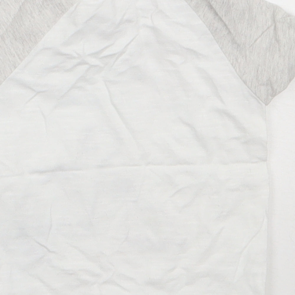George Boys White  Cotton Basic T-Shirt Size 0-3 Months Crew Neck Buckle - my mummy loves me