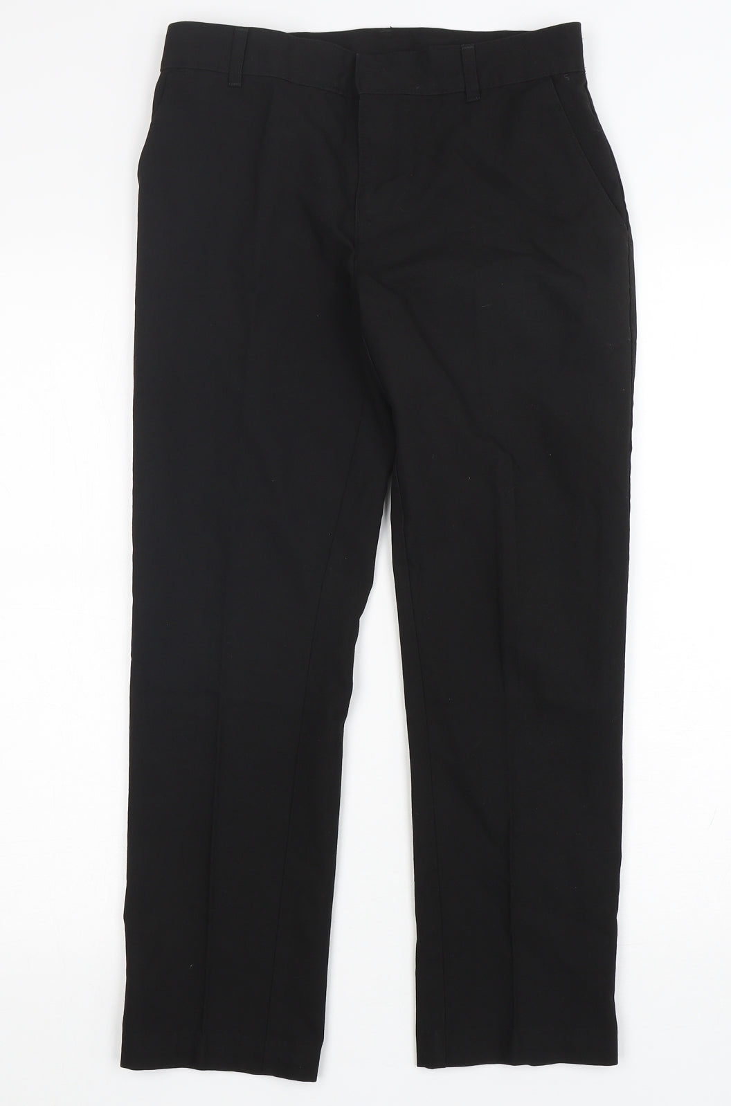 M&S Boys Black  Polyester Dress Pants Trousers Size 11-12 Years  Regular
