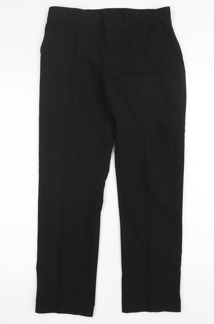 M&S Boys Black  Polyester Dress Pants Trousers Size 11-12 Years  Regular