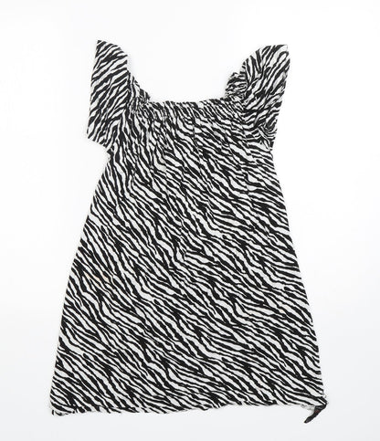 George Womens Multicoloured Animal Print  Basic T-Shirt Size XS Round Neck