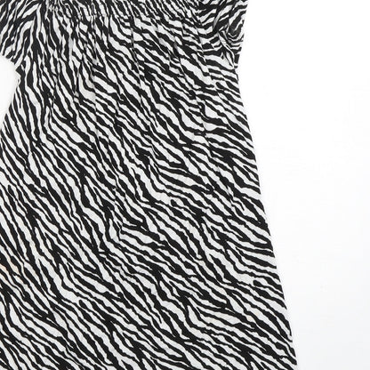 George Womens Multicoloured Animal Print  Basic T-Shirt Size XS Round Neck