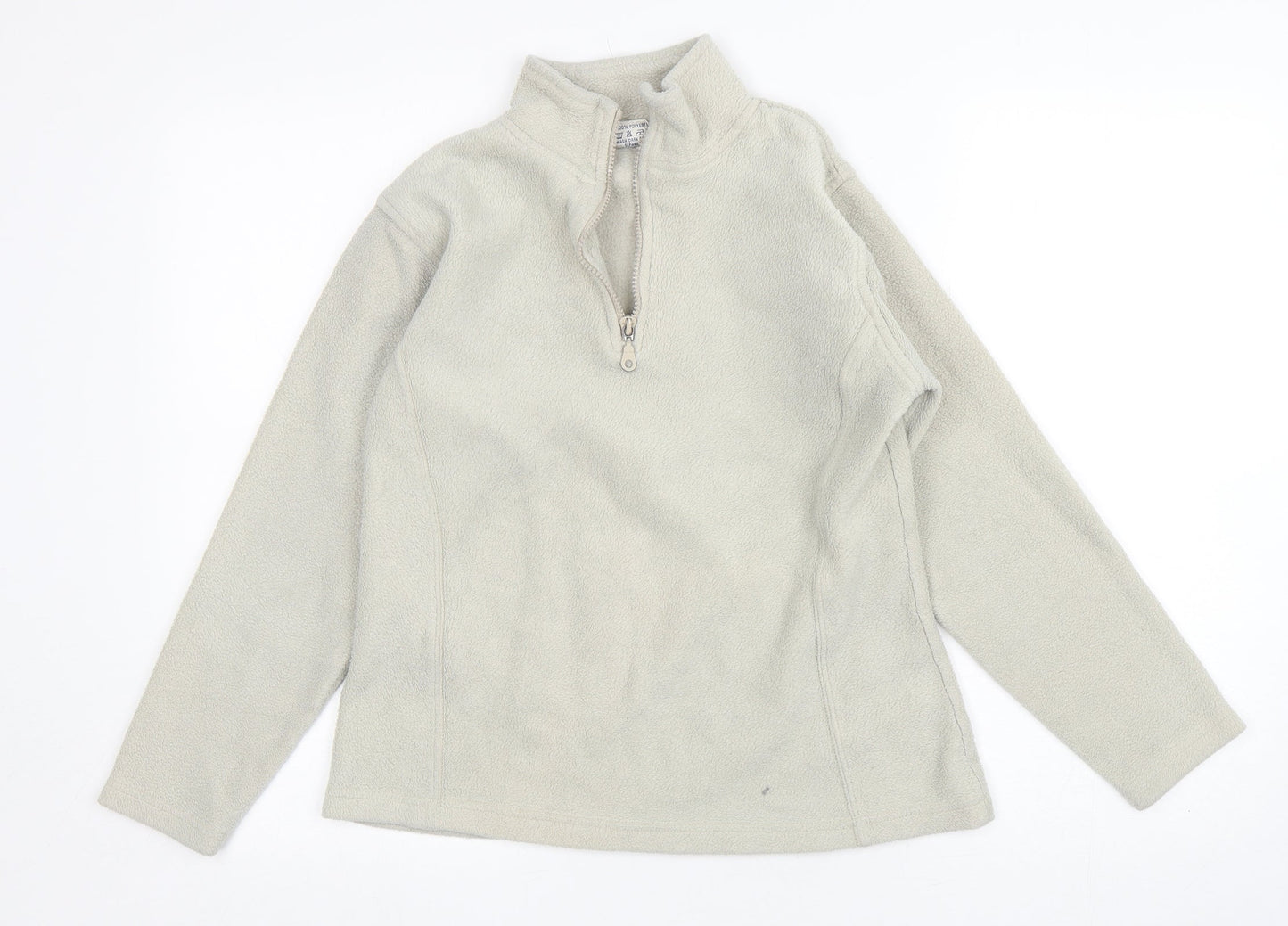 Ladies Womens Beige  Polyester Pullover Sweatshirt Size 10