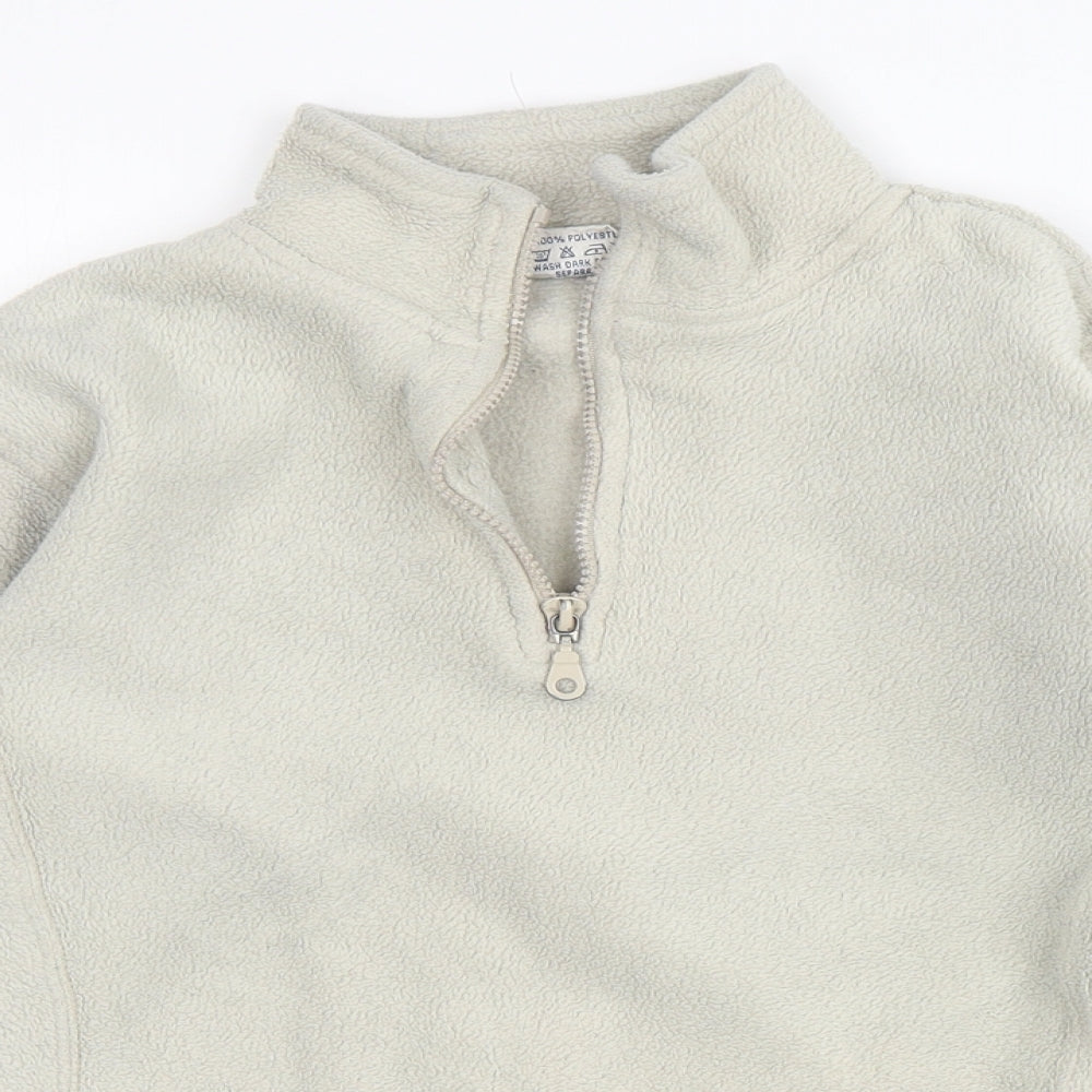 Ladies Womens Beige  Polyester Pullover Sweatshirt Size 10
