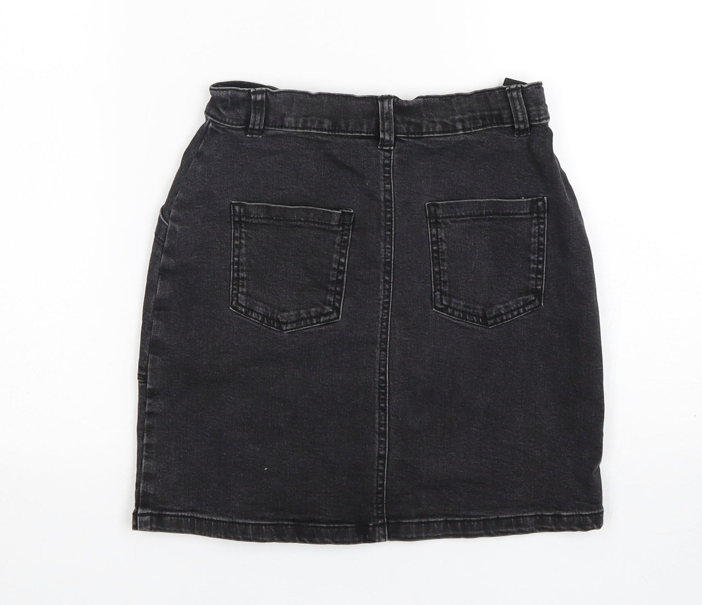 Nutmeg Girls Black  Cotton Mini Skirt Size 11-12 Years  Regular