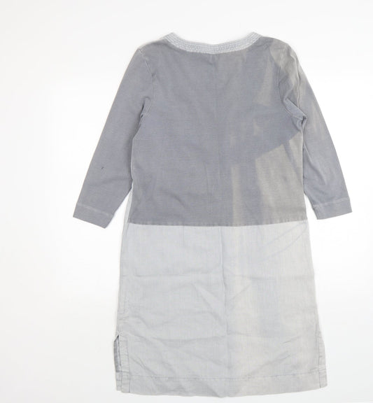 Sandwich Womens Grey  Linen A-Line  Size 8  V-Neck