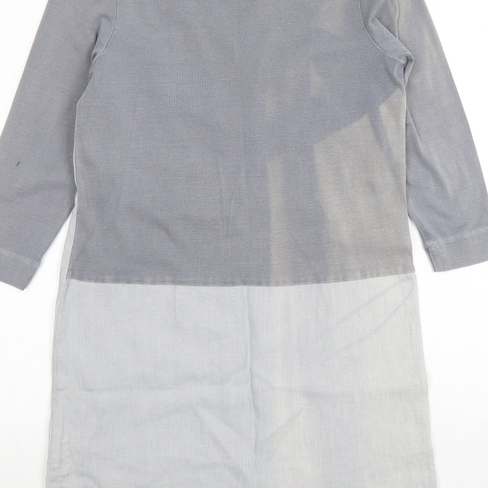 Sandwich Womens Grey  Linen A-Line  Size 8  V-Neck