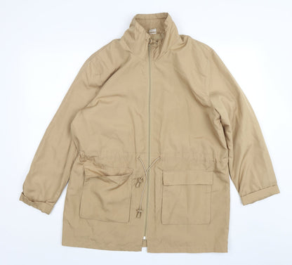 Womens UK Size 16 Preworn Beige Windbreaker Coat