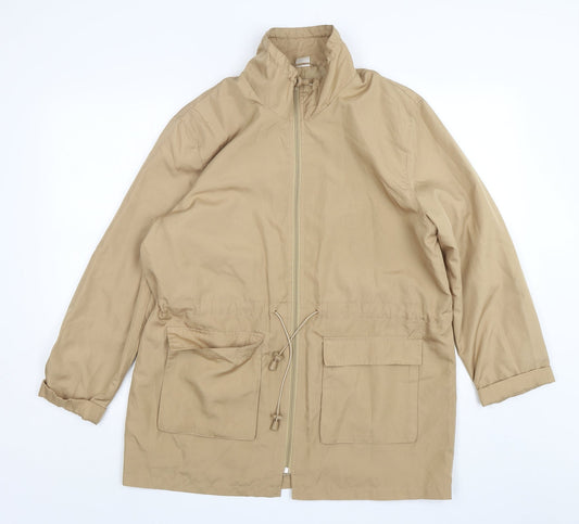 Womens UK Size 16 Preworn Beige Windbreaker Coat