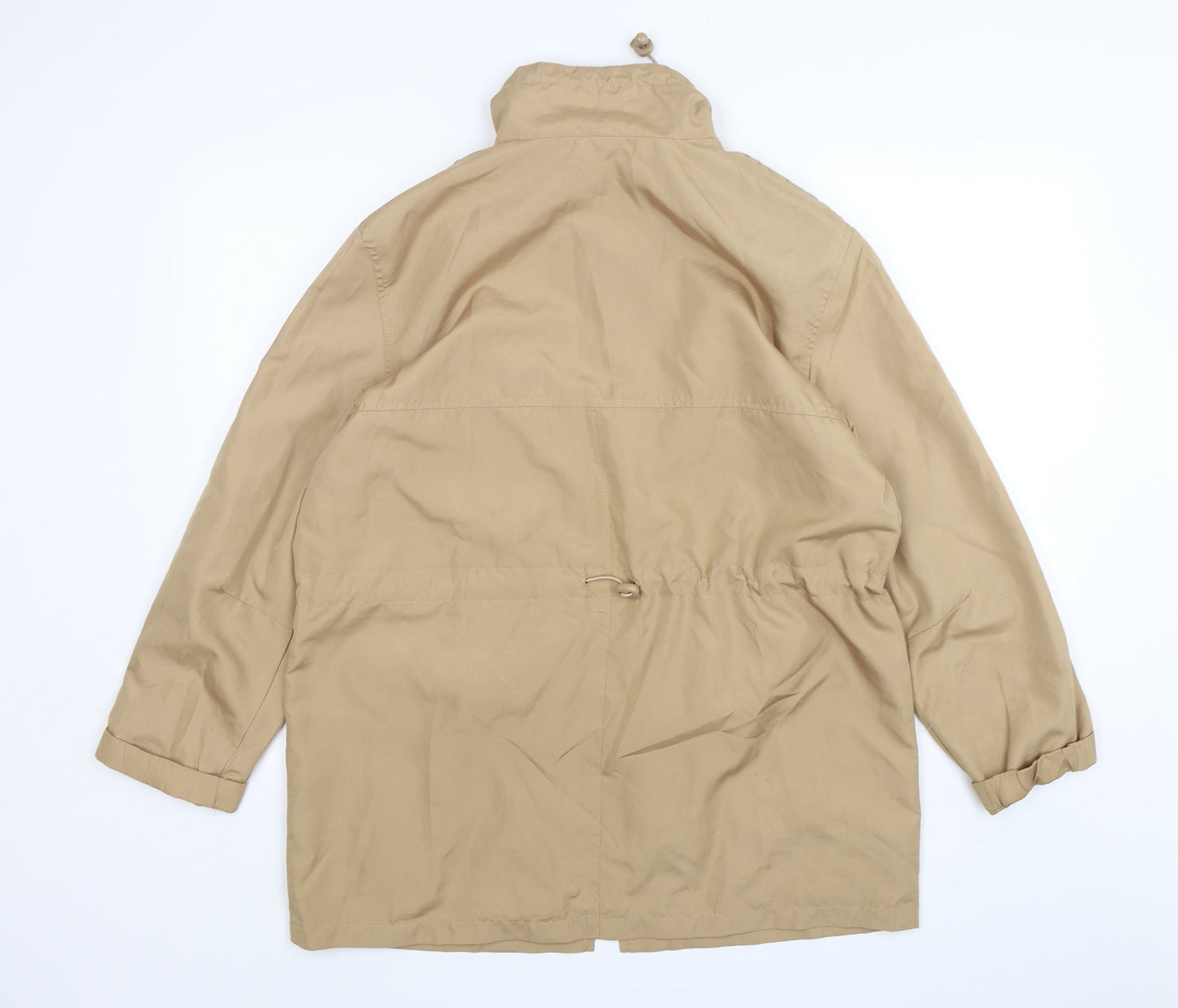 Womens UK Size 16 Preworn Beige Windbreaker Coat