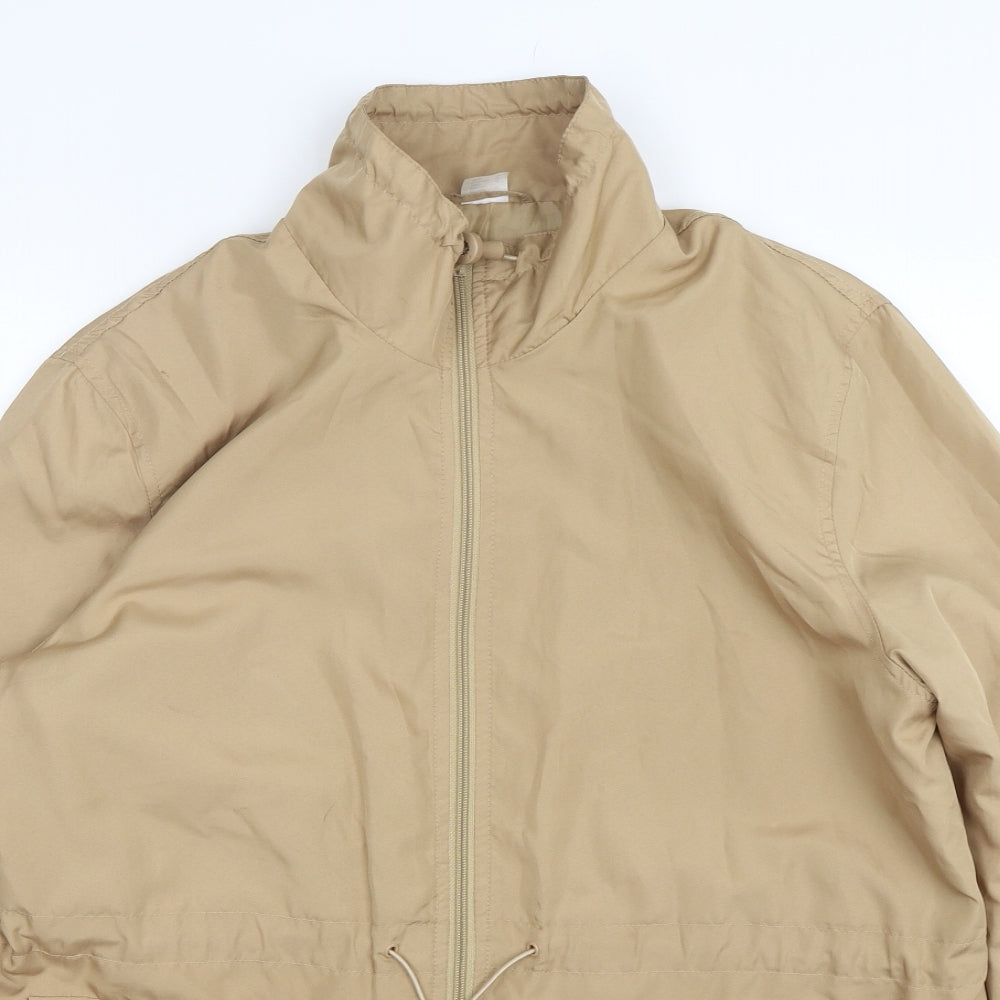 Womens UK Size 16 Preworn Beige Windbreaker Coat