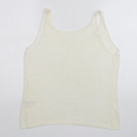 Womens UK Size 16 NEXT Ivory Vest Jumper
