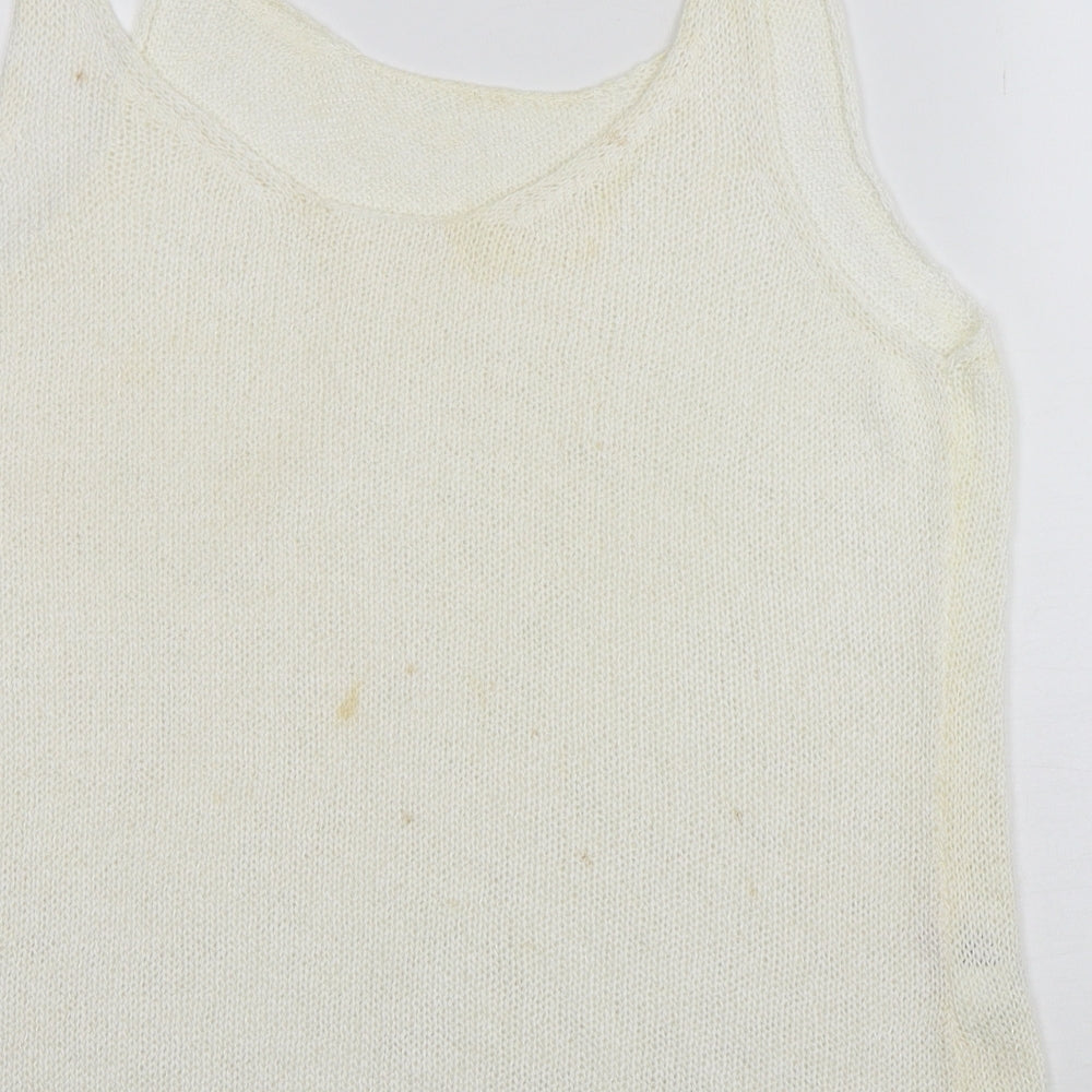 Womens UK Size 16 NEXT Ivory Vest Jumper