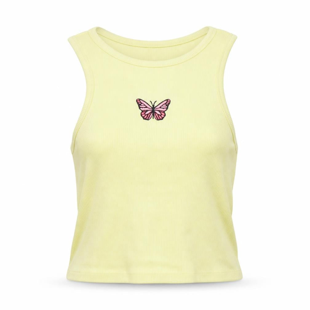 Womens UK Size 6 Primark Yellow Basic Tank