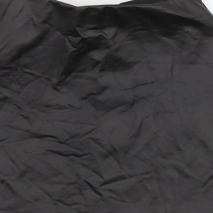 H&M Girls Black  Polyurethane Skater Skirt Size 12 Years  Regular