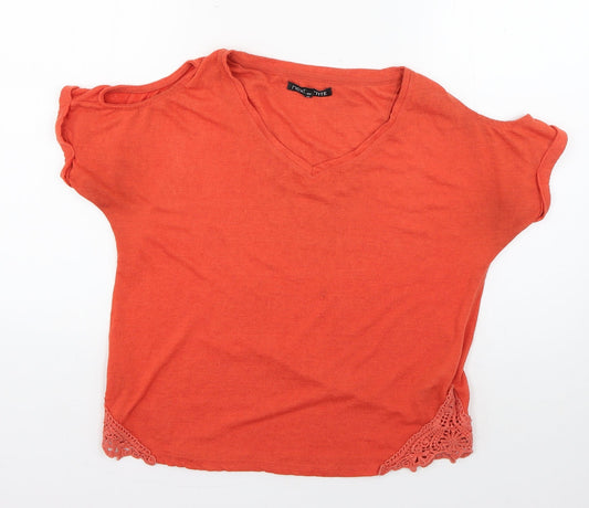 Womens UK Size 8 NEXT Orange Basic T-Shirt