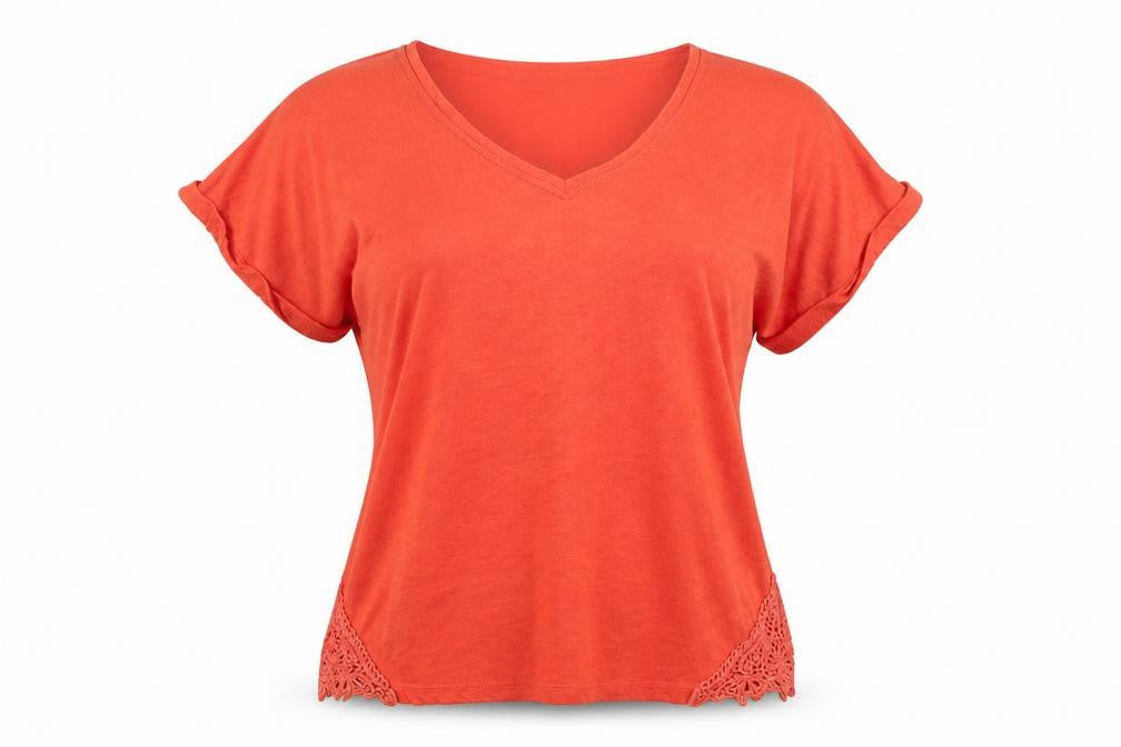 Womens UK Size 8 NEXT Orange Basic T-Shirt