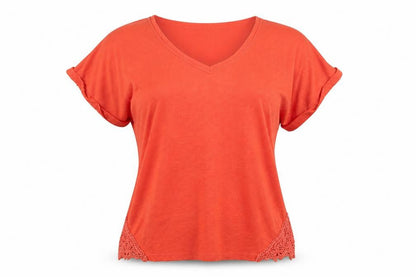 Womens UK Size 8 NEXT Orange Basic T-Shirt