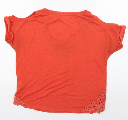 Womens UK Size 8 NEXT Orange Basic T-Shirt