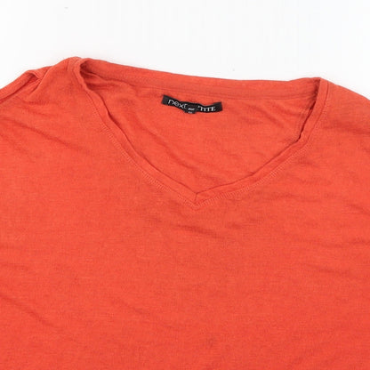 Womens UK Size 8 NEXT Orange Basic T-Shirt