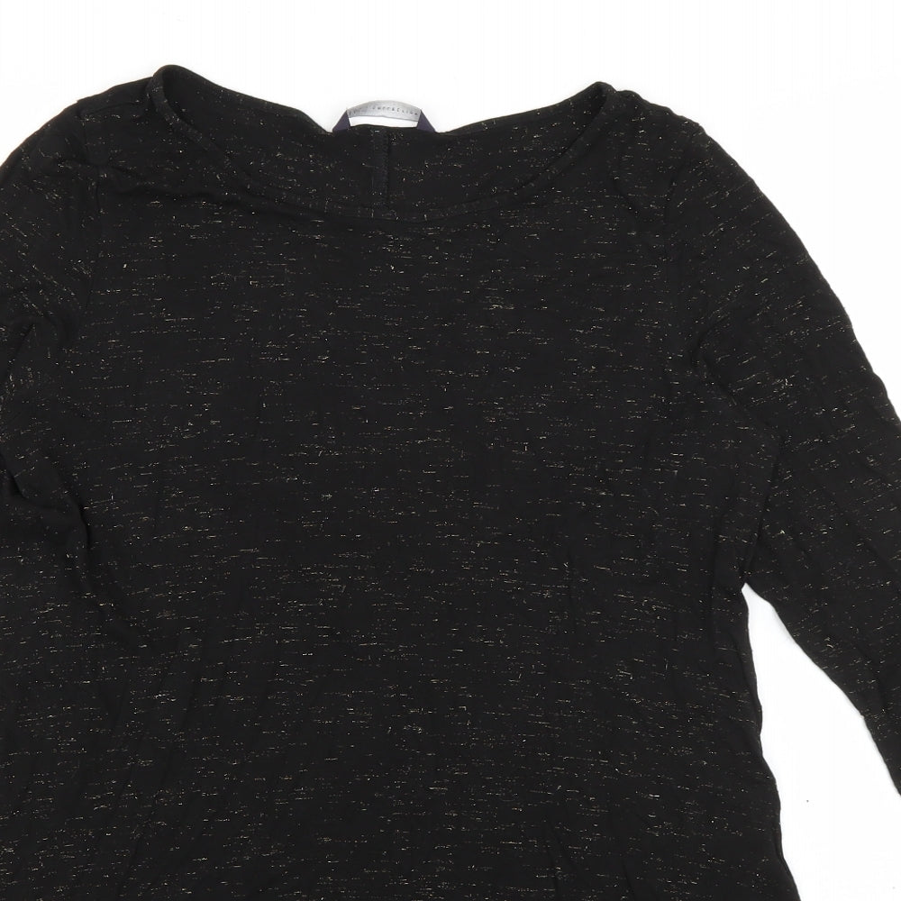 Womens UK Size 12 Marks and Spencer Black Basic T-Shirt