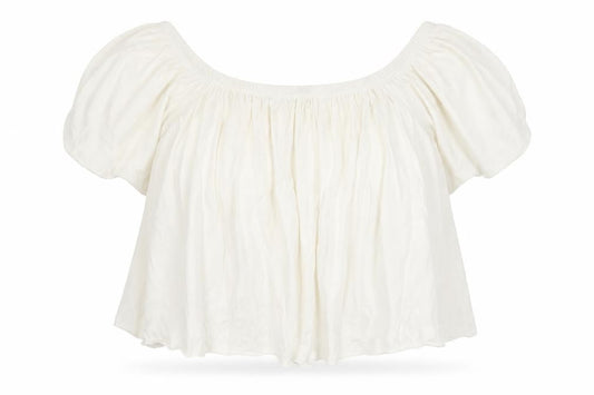 Womens UK Size S Mango White Cropped Blouse