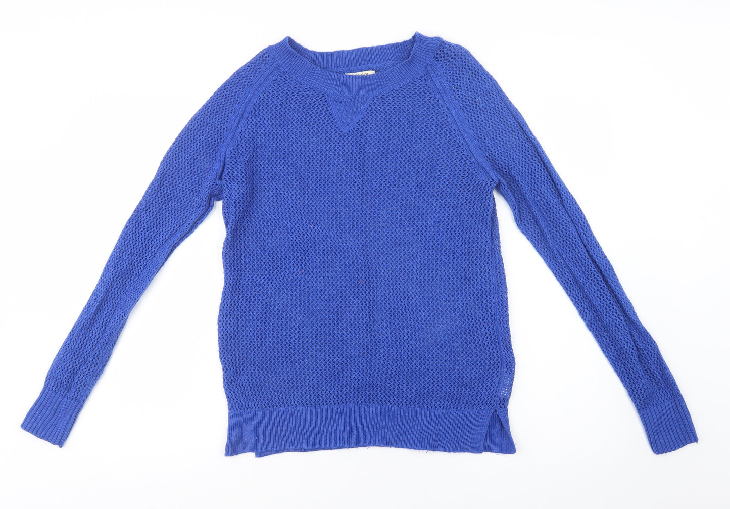 Womens UK Size 12 Papaya Blue Pullover Jumper