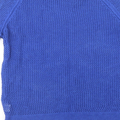 Womens UK Size 12 Papaya Blue Pullover Jumper