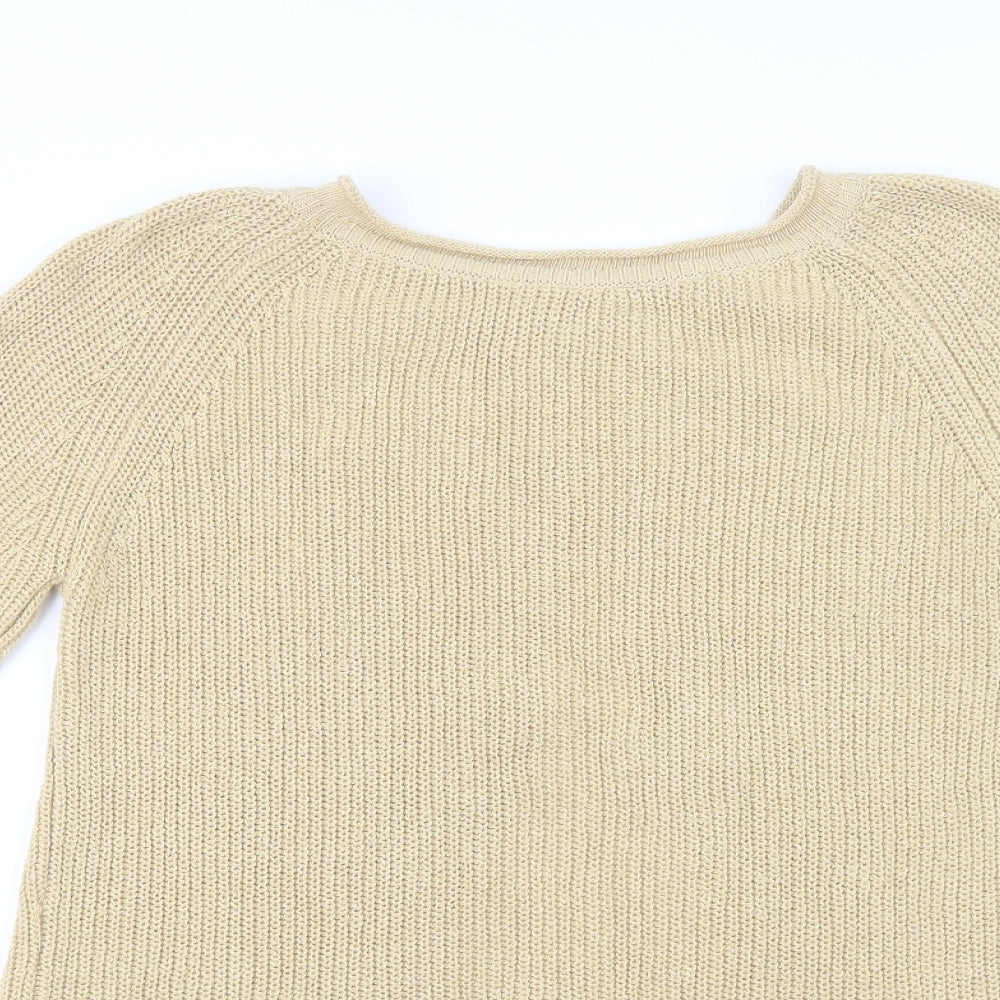 Womens UK Size 10 NEXT Beige Pullover Jumper